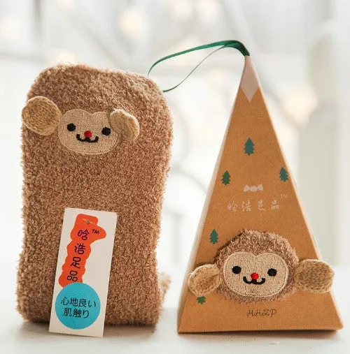 3D Cat Bear Fox Casual Warm Ladies Soft Socks