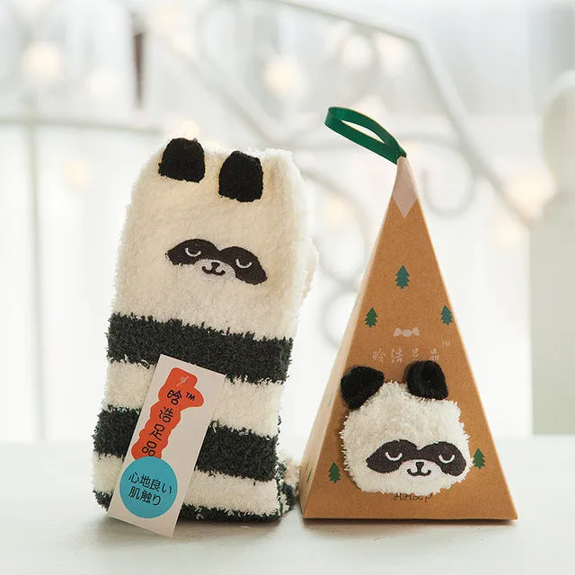 3D Cat Bear Fox Casual Warm Ladies Soft Socks