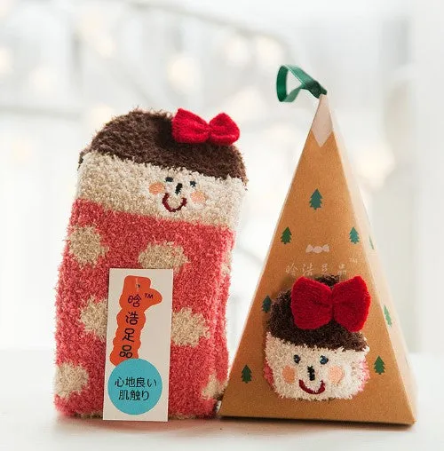 3D Cat Bear Fox Casual Warm Ladies Soft Socks