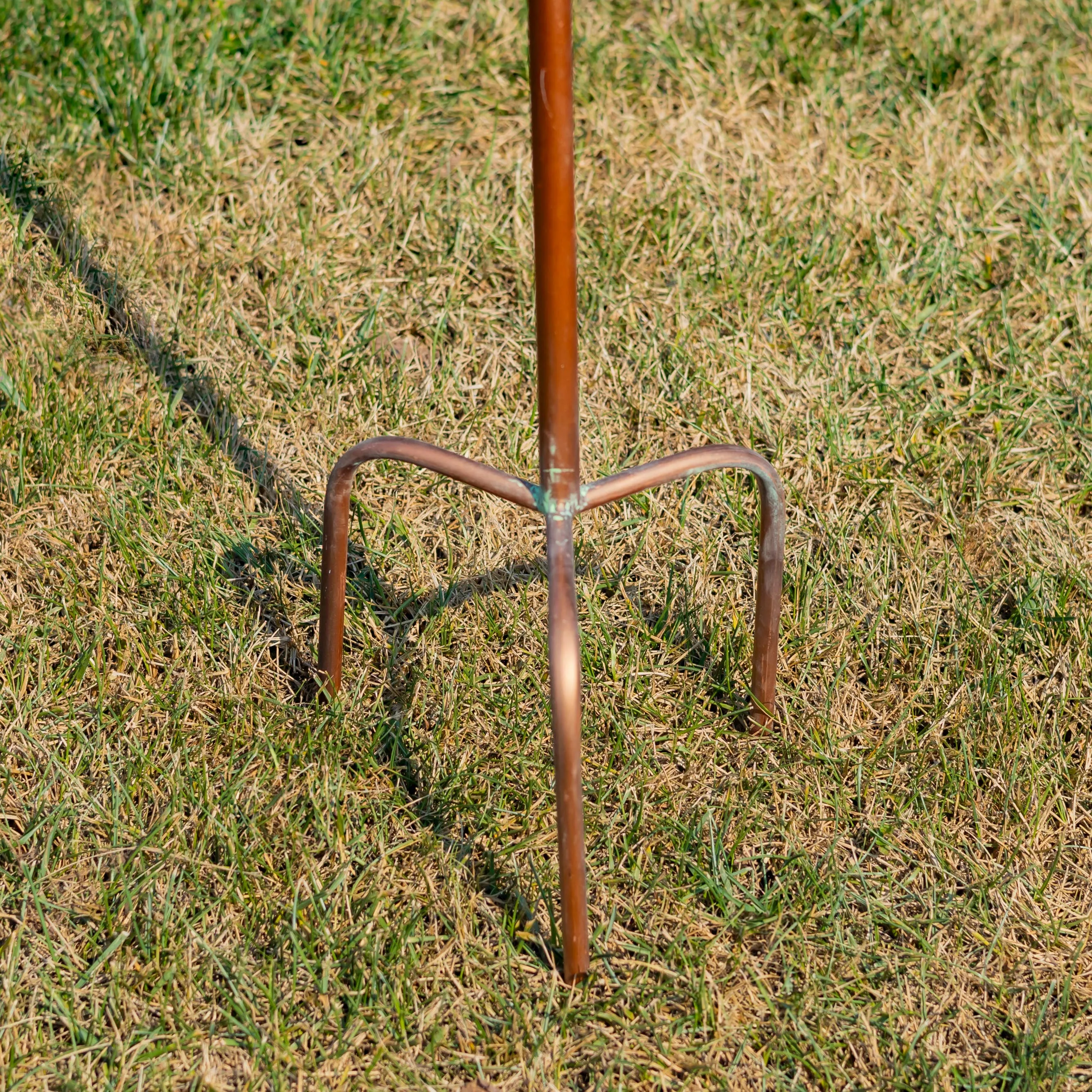 69.25" Tall Iron and Porcelain Birdhouse Stake "Amsterdam"