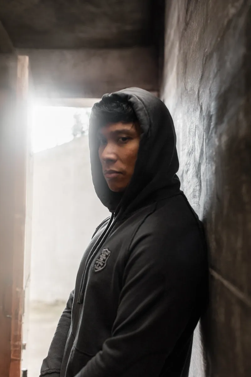 &SONS Warm Down Hoodie Washed Black
