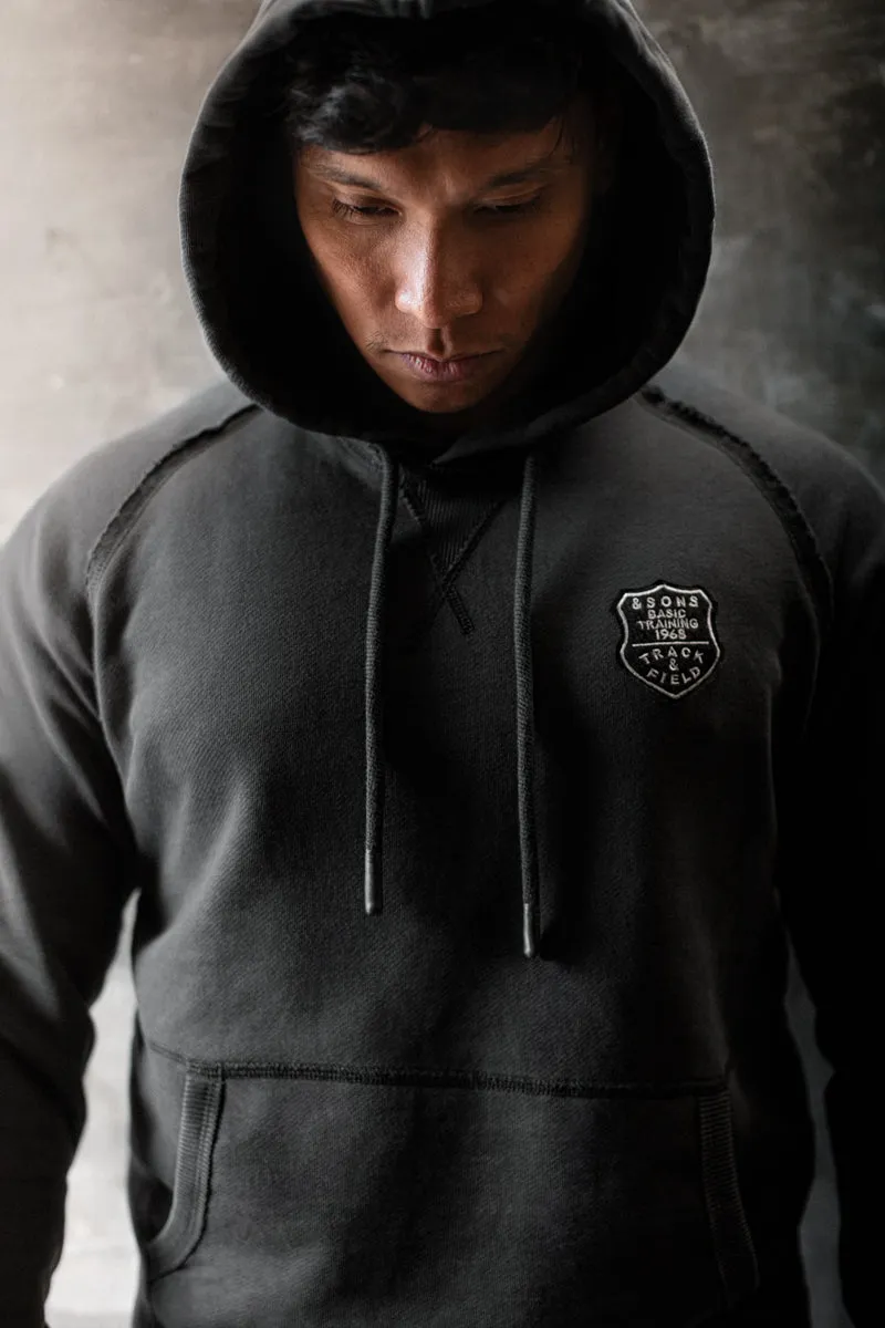 &SONS Warm Down Hoodie Washed Black