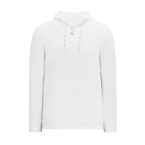 Athletic Knit Lace Neck White Hoodie