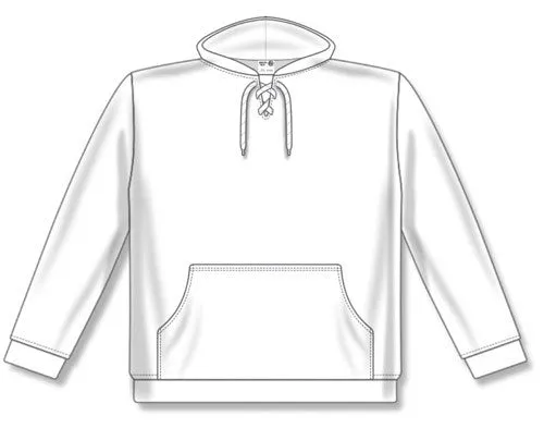Athletic Knit Lace Neck White Hoodie