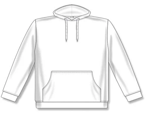 Athletic Knit Ladies Classic White Hoodie