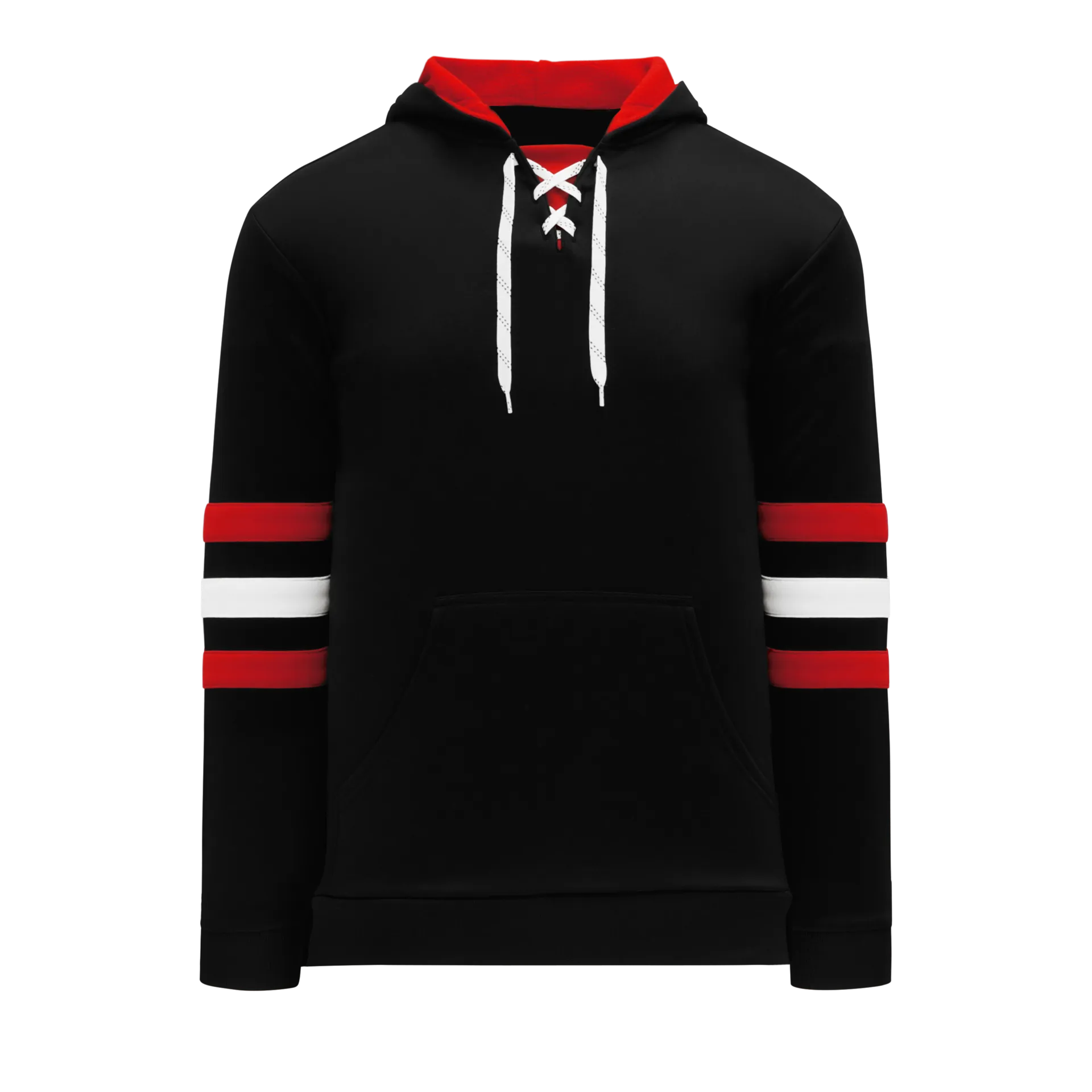 Athletic Knit Nhl Team Stripe Chicago Black Hoodie