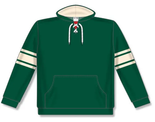 Athletic Knit Nhl Team Stripe Minnesota Dark Green Hoodie