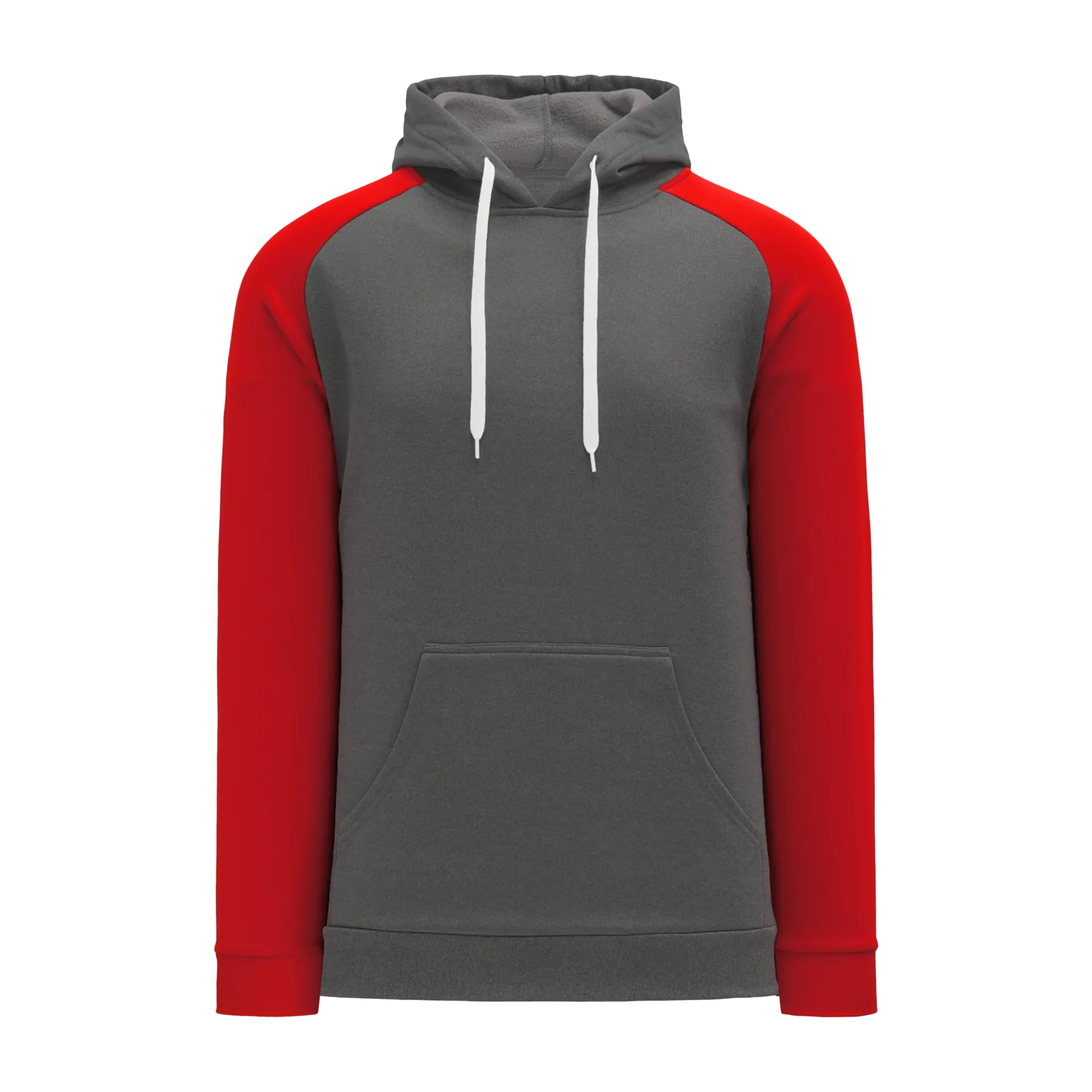Athletic Knit Two-Tone Heather Charcoal/Red Hoodie