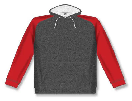 Athletic Knit Two-Tone Heather Charcoal/Red Hoodie
