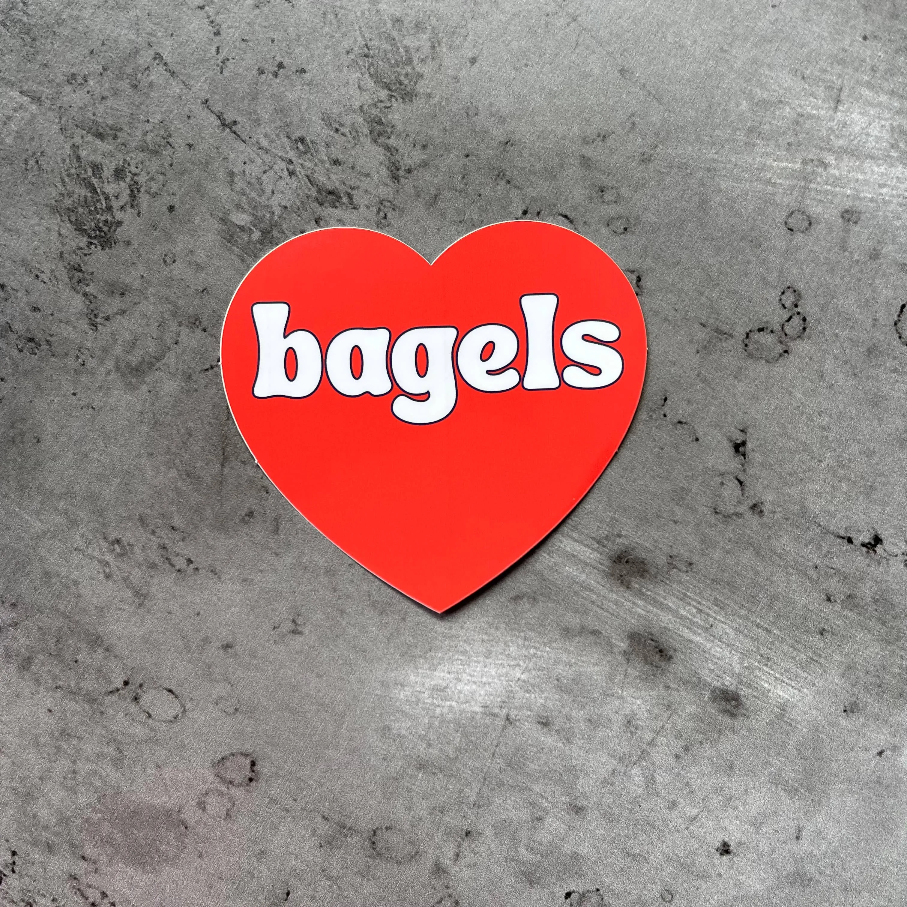 Bagels Heart Sticker