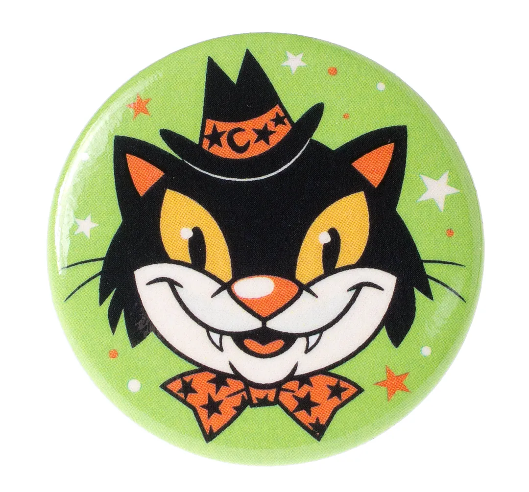 BEASTWRECK HALLOWEEN CAT BUTTON