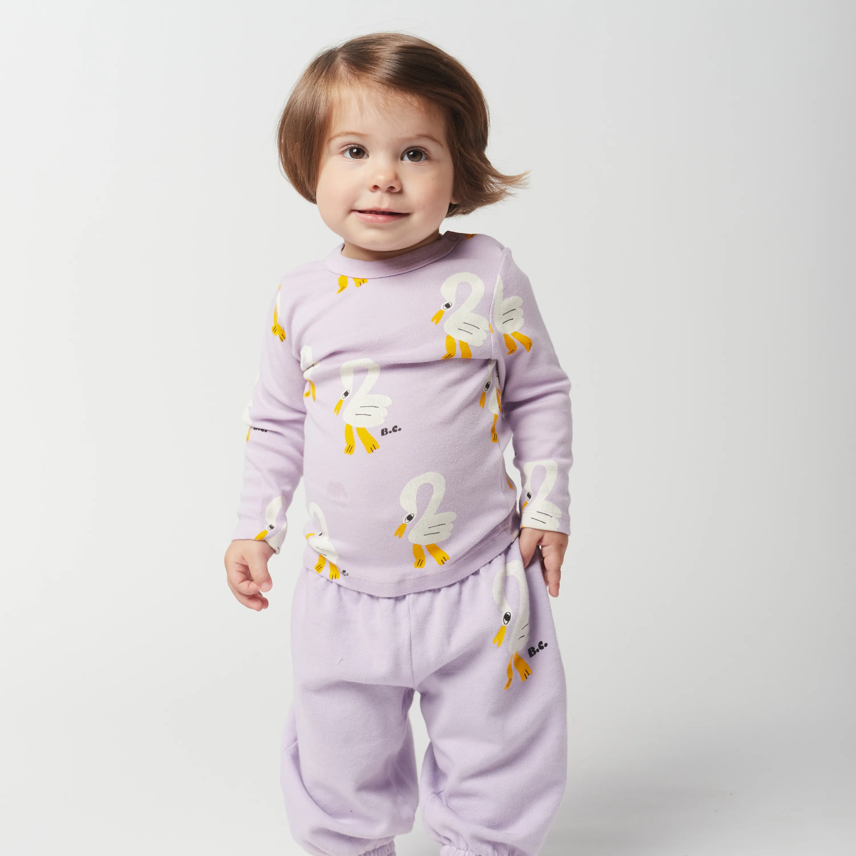 Bobo Choses Baby Pelican All Over Long Sleeve T Shirt