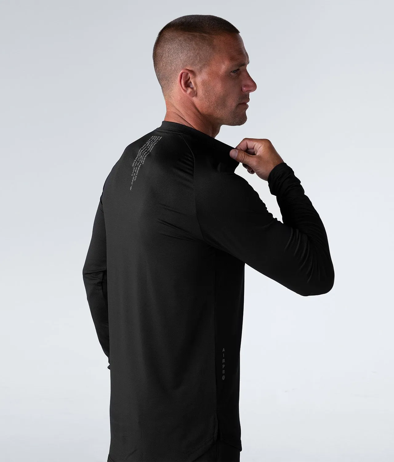 Born Tough Air Pro™ Long Sleeve Athletic T-Shirt For Men Black