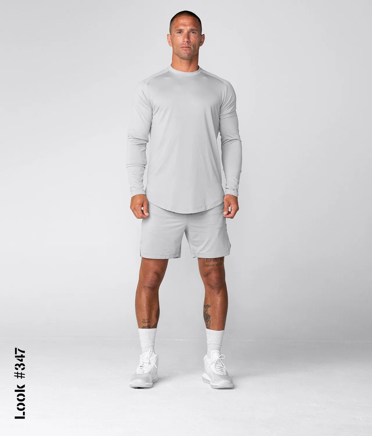 Born Tough Air Pro™ Long Sleeve Bodybuilding T-Shirt For Men Steel Gray