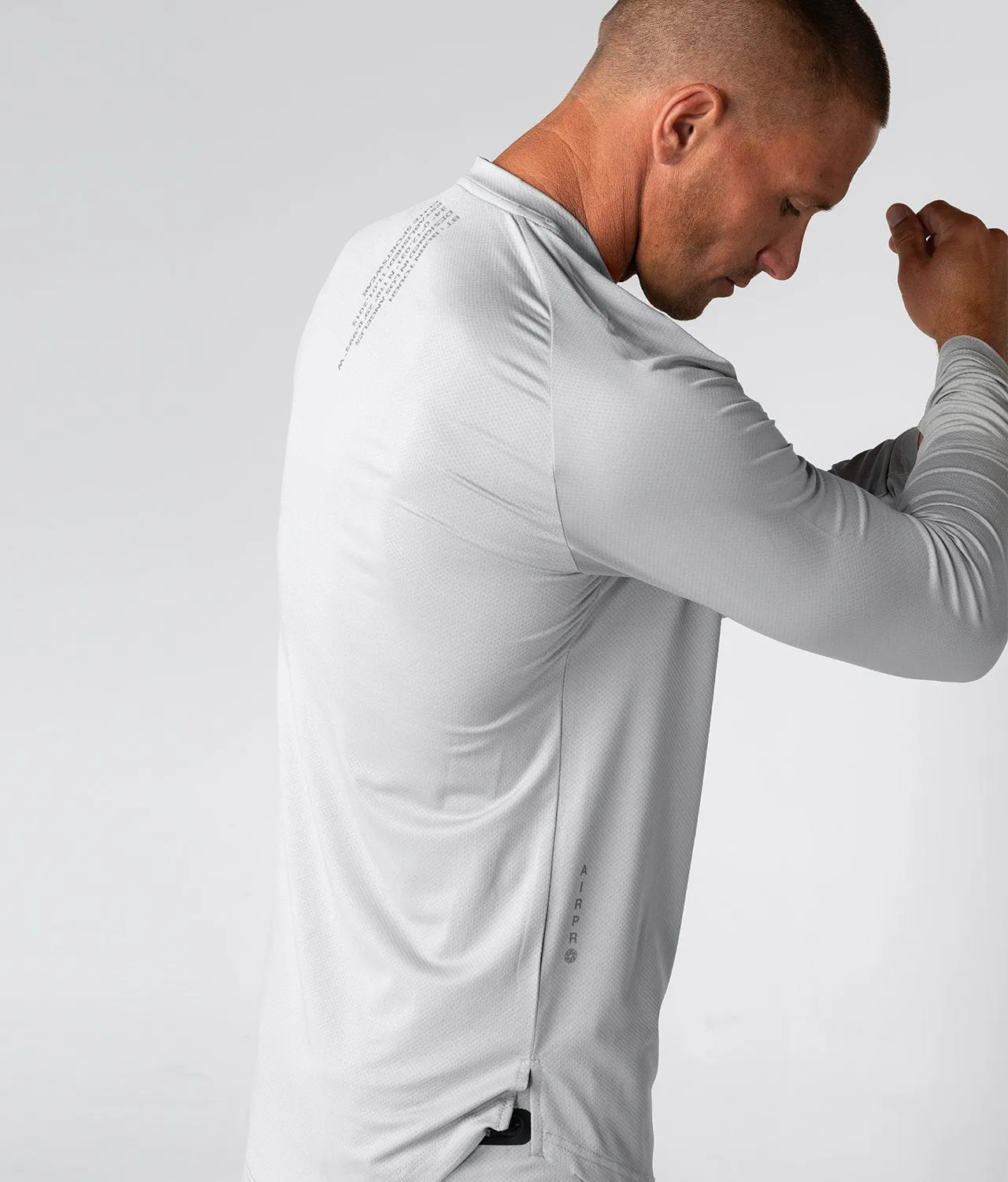 Born Tough Air Pro™ Long Sleeve Bodybuilding T-Shirt For Men Steel Gray