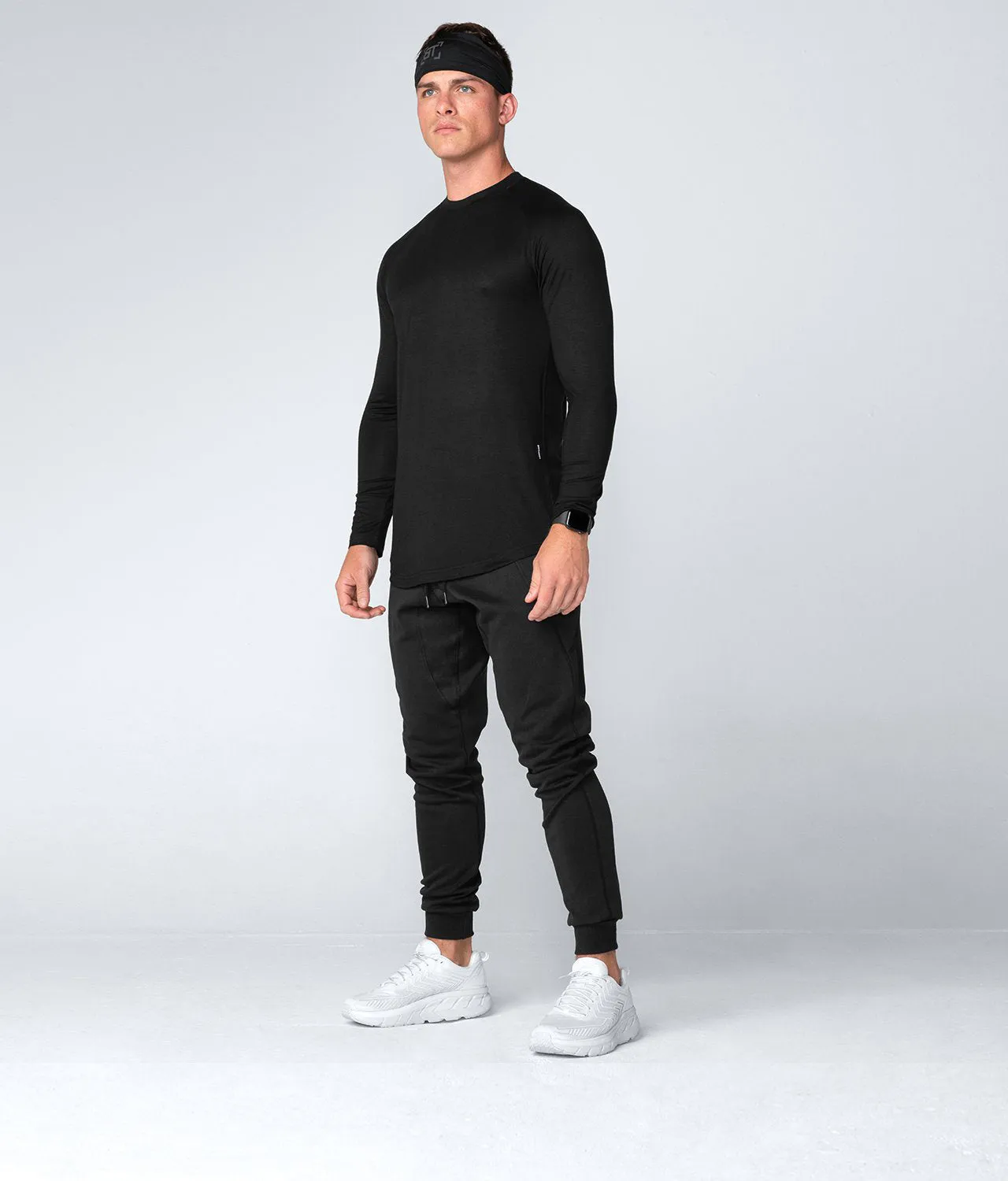 Born Tough Core Fit Black Long Sleeve Athletic Shirt For Men