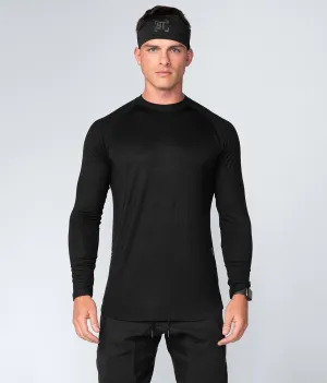 Born Tough Core Fit Black Long Sleeve Athletic Shirt For Men