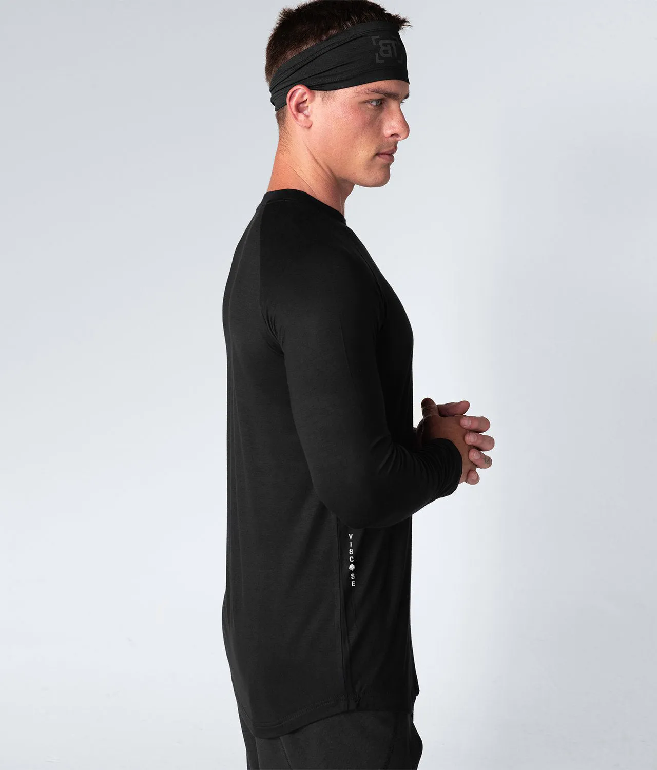 Born Tough Core Fit Black Long Sleeve Athletic Shirt For Men