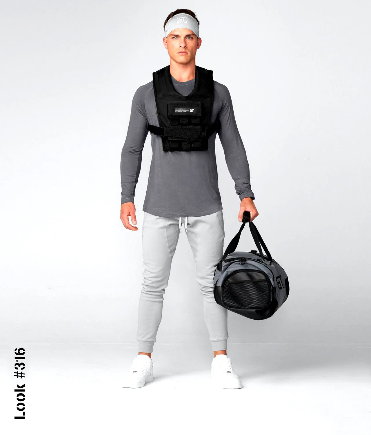 Born Tough Core Fit Gray Long Sleeve Crossfit Shirt For Men
