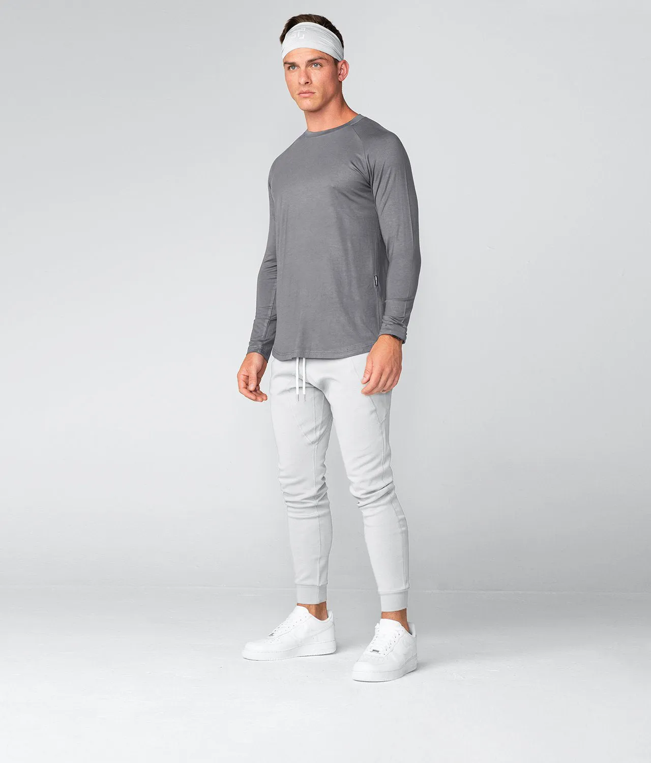 Born Tough Core Fit Gray Long Sleeve Crossfit Shirt For Men