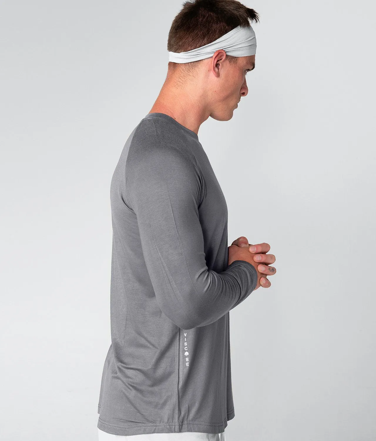 Born Tough Core Fit Gray Long Sleeve Crossfit Shirt For Men