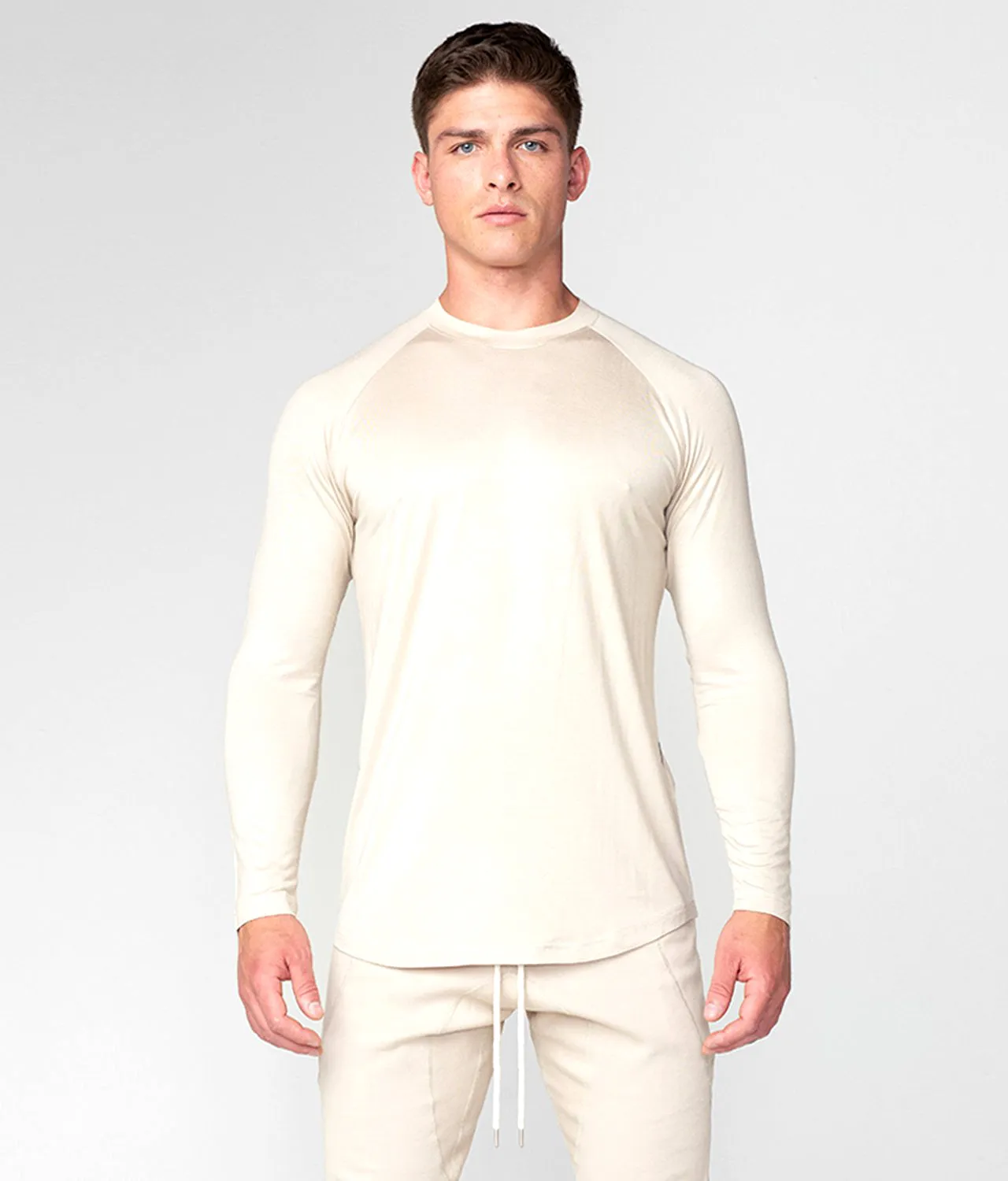 Born Tough Core Fit Stone Long Sleeve Crossfit Shirt For Men