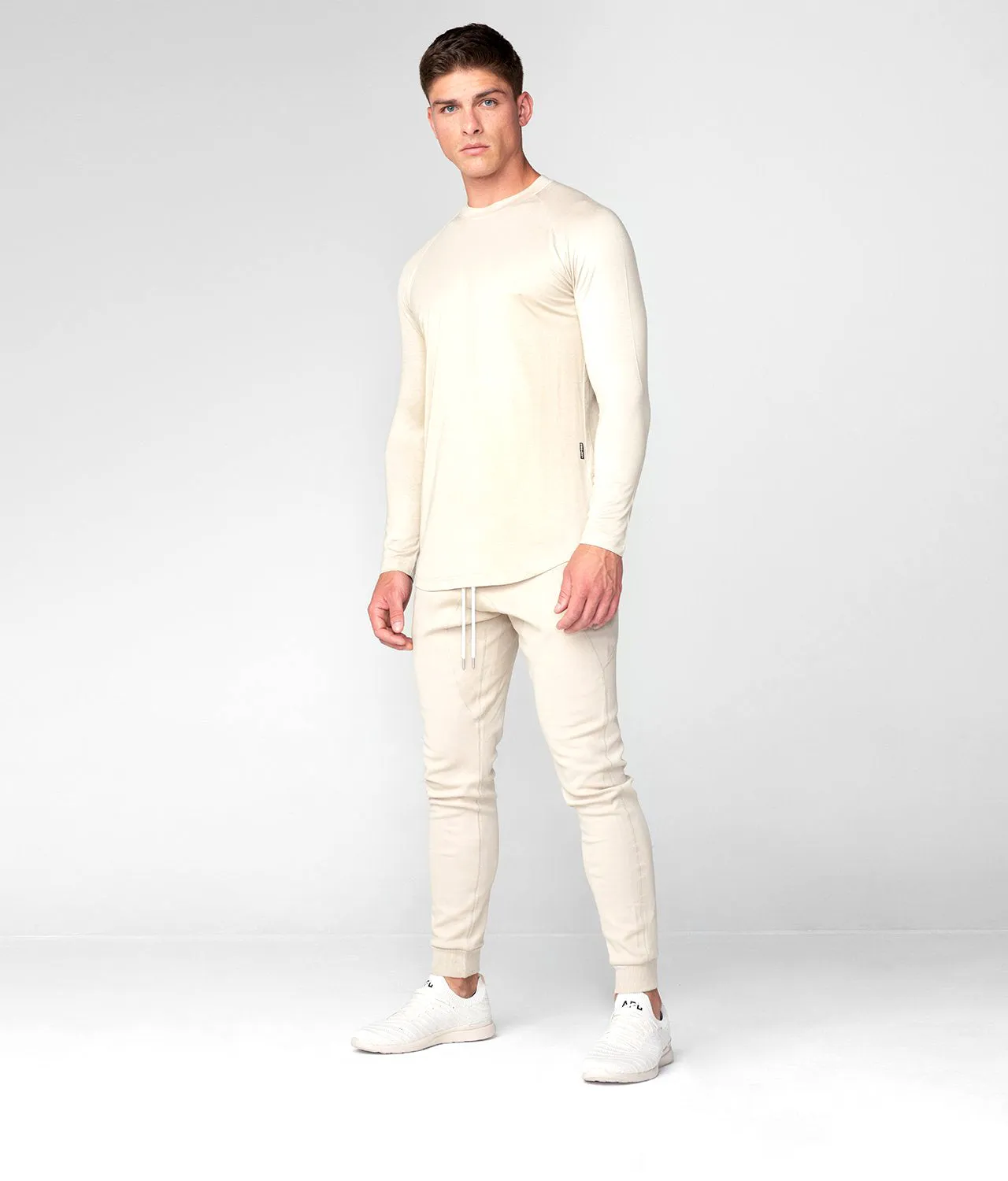 Born Tough Core Fit Stone Long Sleeve Crossfit Shirt For Men