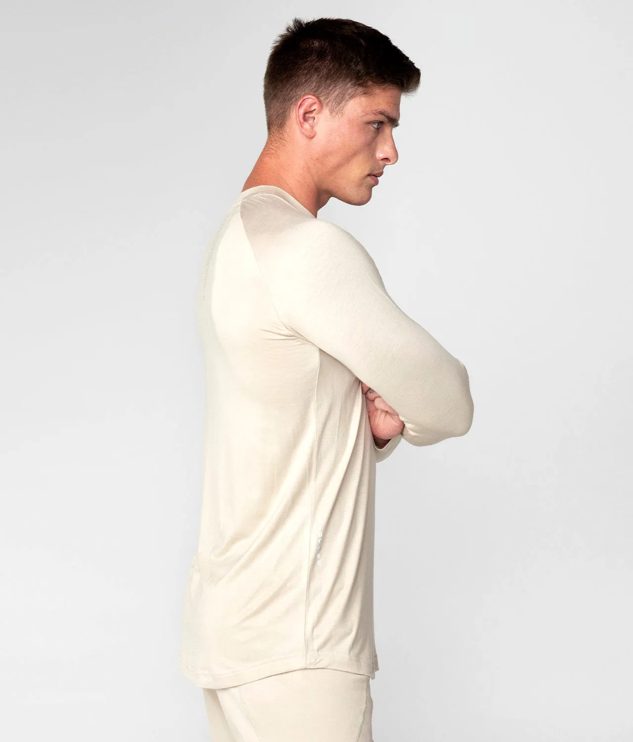 Born Tough Core Fit Stone Long Sleeve Crossfit Shirt For Men