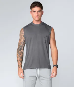 Born Tough Gray Sleeveless Bodybuilding Shirt For Men