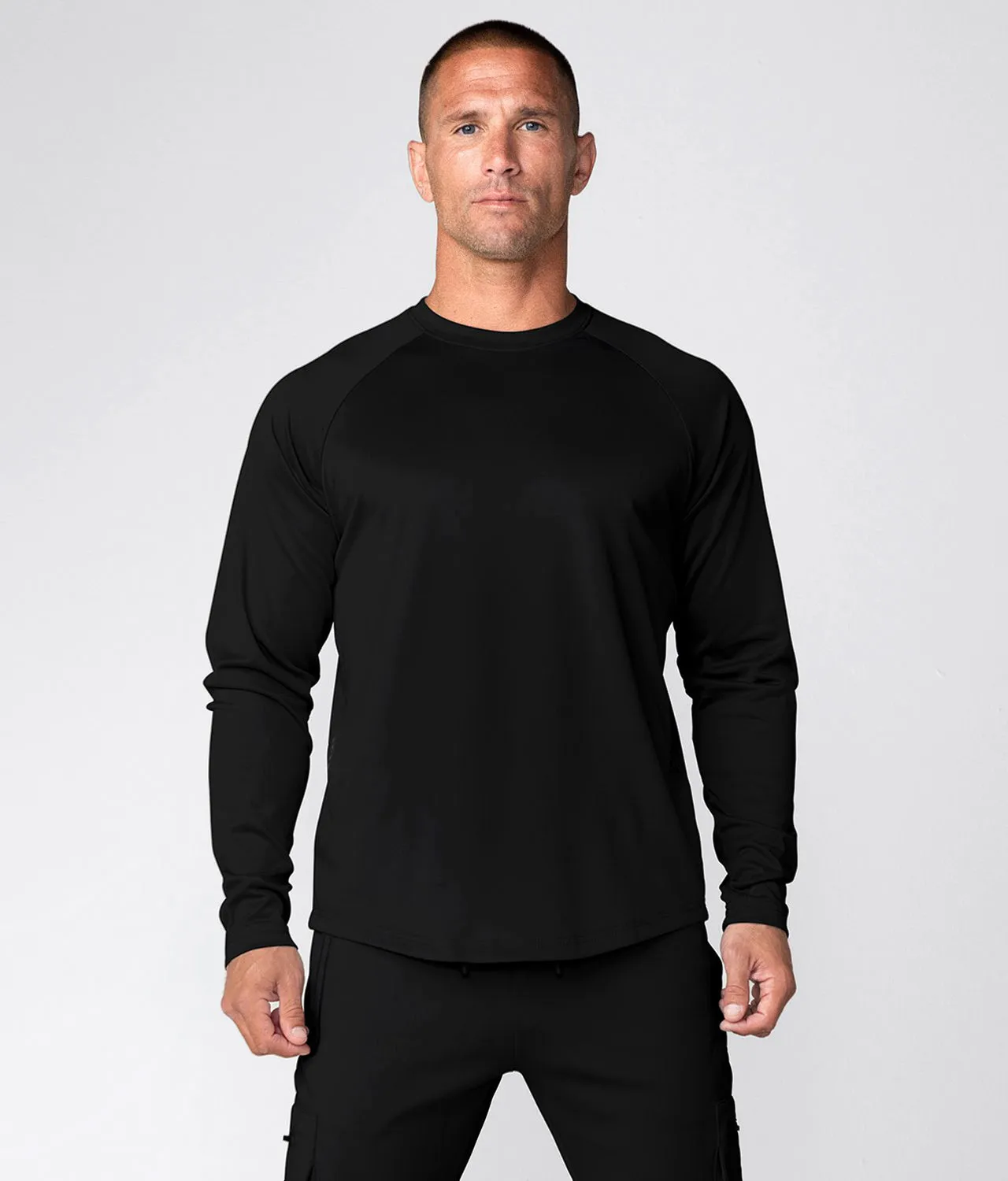 Born Tough Momentum Long Sleeve Athletic T-Shirt For Men Black