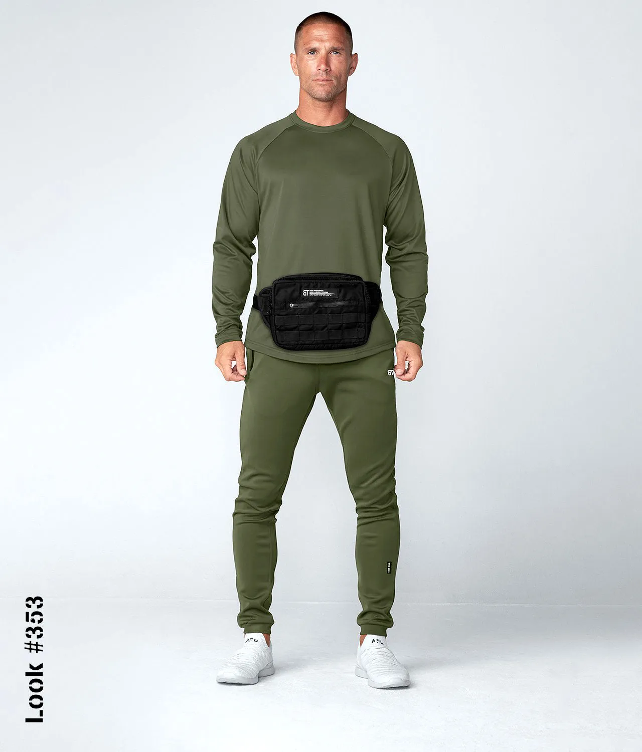 Born Tough Momentum Long Sleeve Bodybuilding T-Shirt For Men Military Green