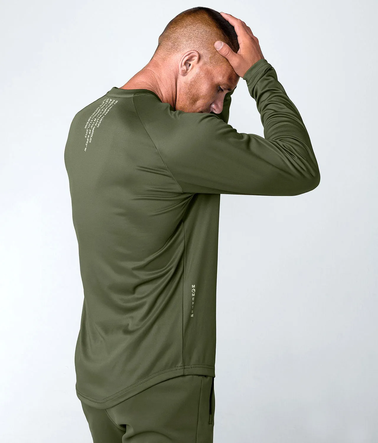 Born Tough Momentum Long Sleeve Bodybuilding T-Shirt For Men Military Green