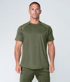 Born Tough Momentum Short Sleeve Athletic T-Shirt For Men Military Green