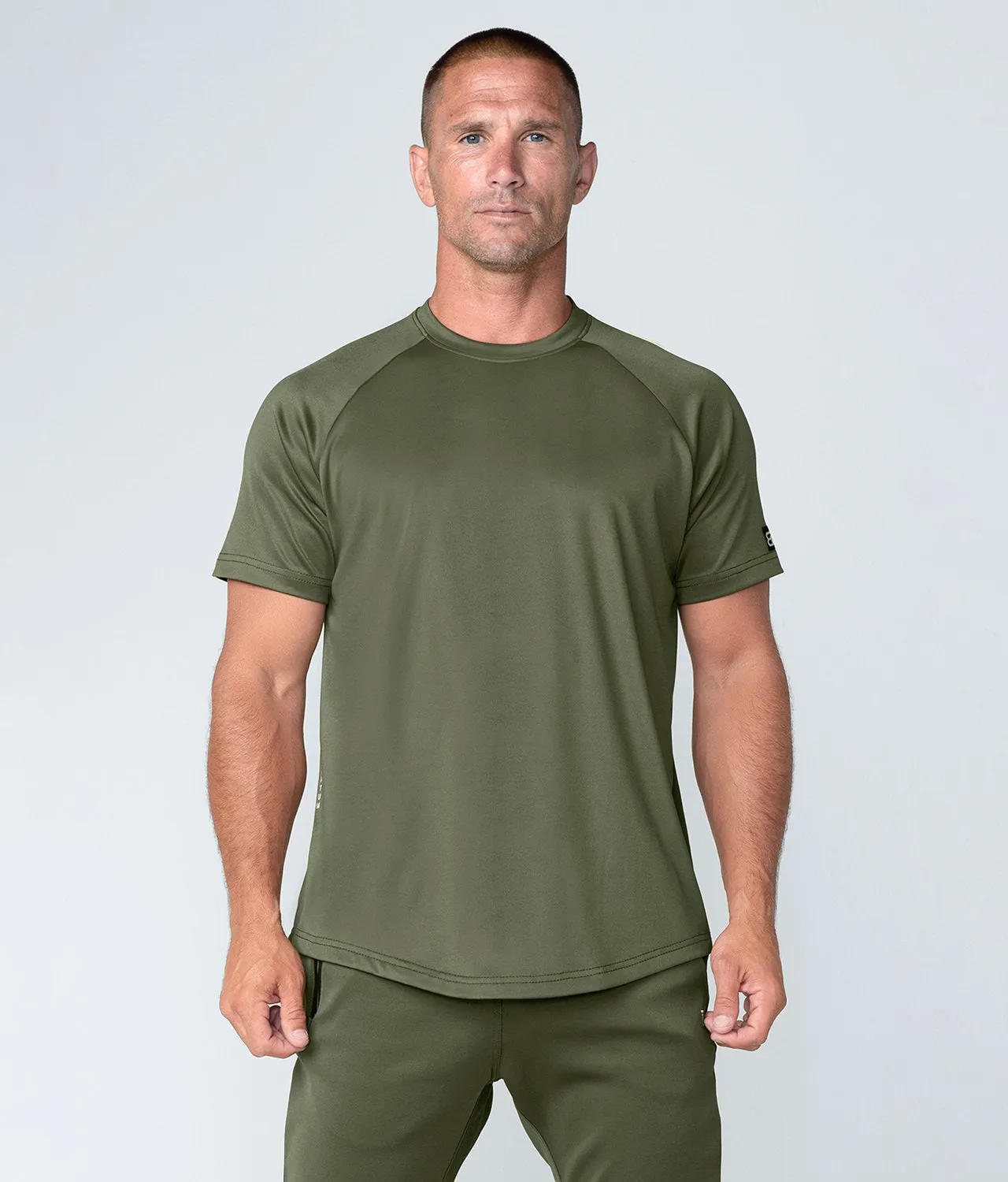 Born Tough Momentum Short Sleeve Athletic T-Shirt For Men Military Green