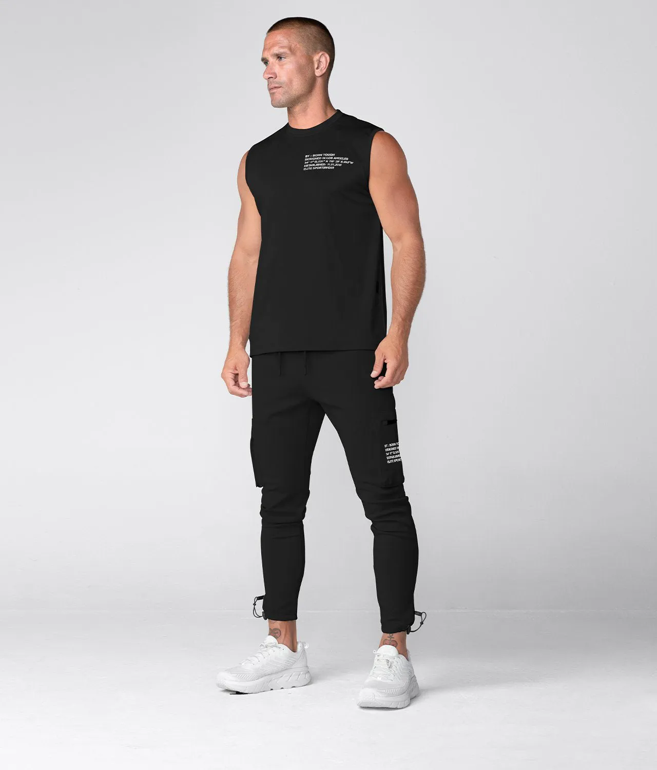 Born Tough Momentum Sleeveless Crossfit T-Shirt For Men Black