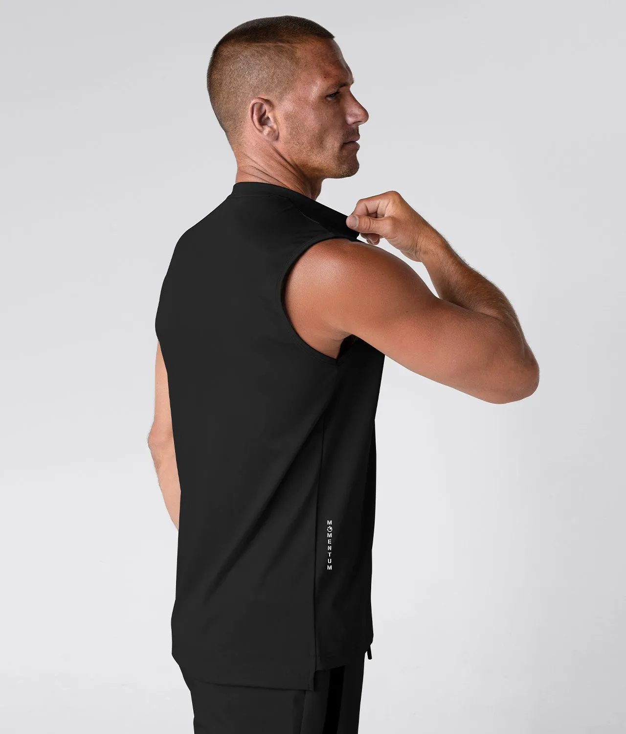 Born Tough Momentum Sleeveless Crossfit T-Shirt For Men Black