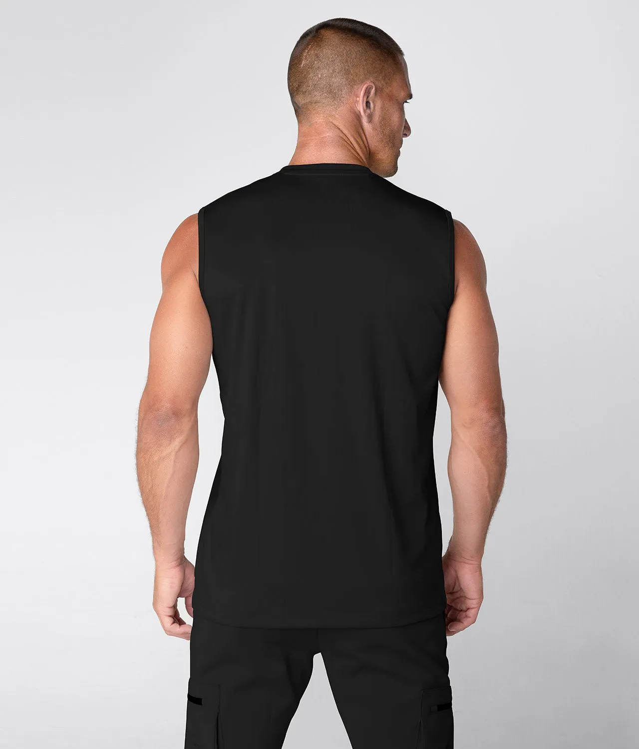 Born Tough Momentum Sleeveless Crossfit T-Shirt For Men Black