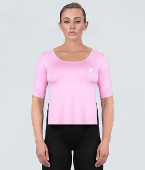 Born Tough Women True Form Sheer Tee Shirt Pink