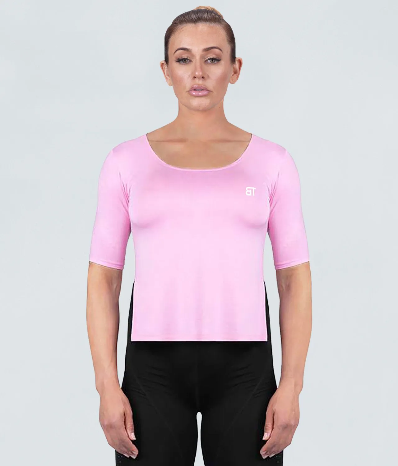 Born Tough Women True Form Sheer Tee Shirt Pink