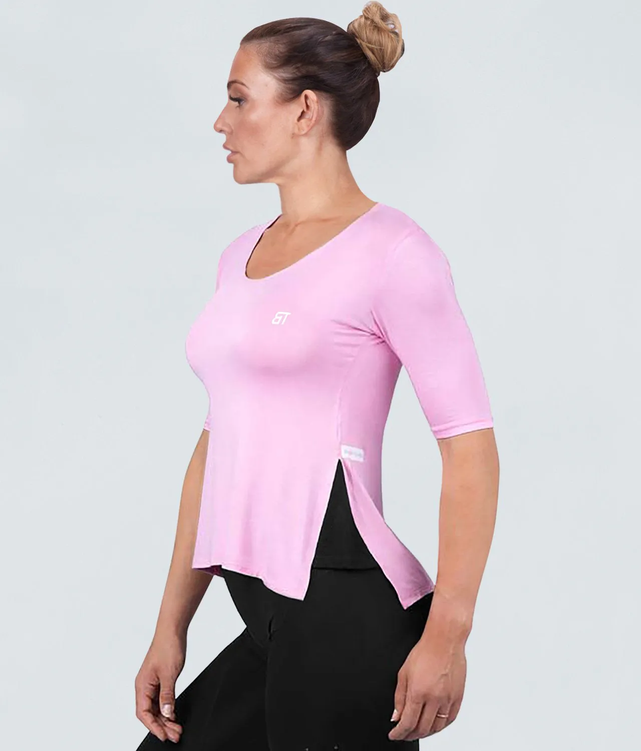 Born Tough Women True Form Sheer Tee Shirt Pink