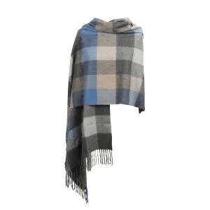 Cashmere Tartan  Stole Cubes Shadow