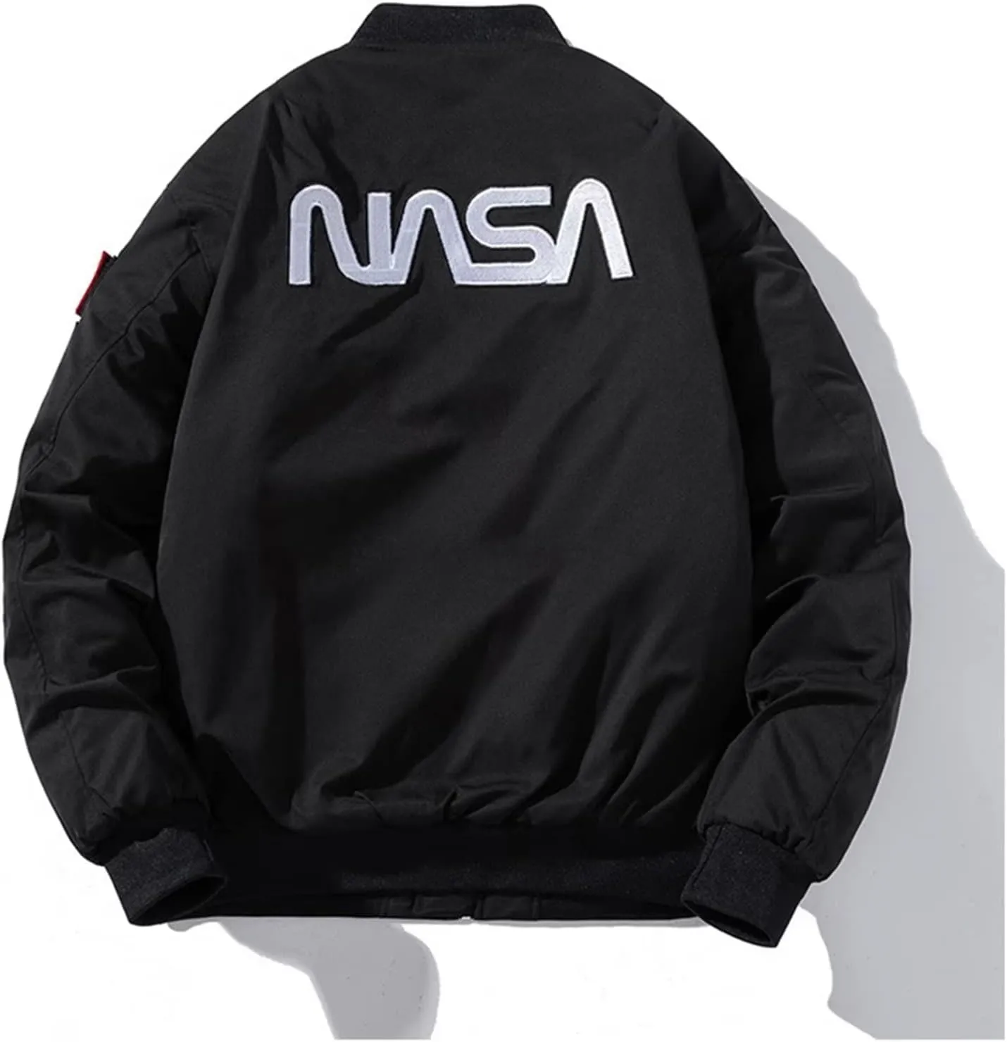 Casual jackets, Men Biker Bomber Jacket, NASA MA-1 Military Flight Jacket Light Air Force Moto Street Coat
