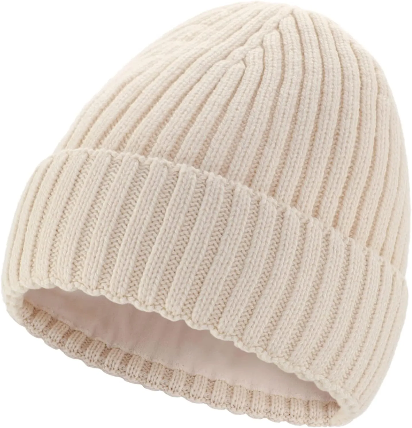 Connectyle Fleece Lined Cuffed Beanie Hat for Men Women Knitted Winter Wool Beanies Skull Cap Warm Watch Hat
