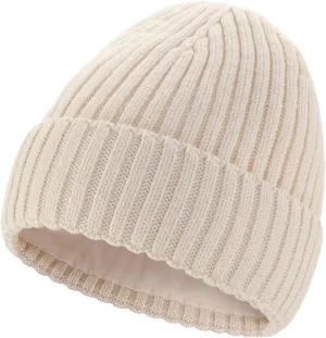 Connectyle Fleece Lined Cuffed Beanie Hat for Men Women Knitted Winter Wool Beanies Skull Cap Warm Watch Hat