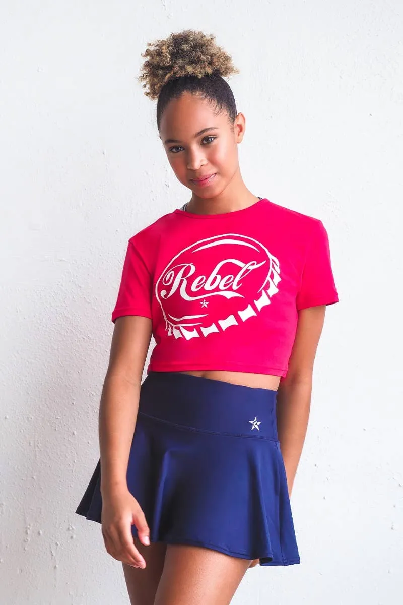 Cropped Tee in Soda Pop