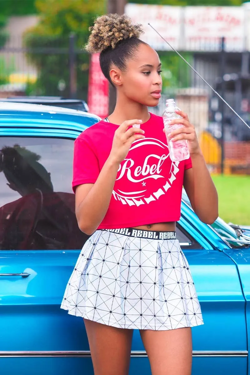 Cropped Tee in Soda Pop