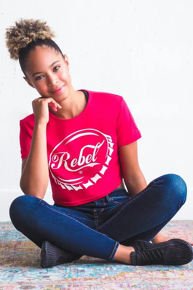 Cropped Tee in Soda Pop