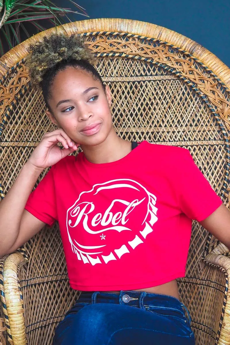 Cropped Tee in Soda Pop