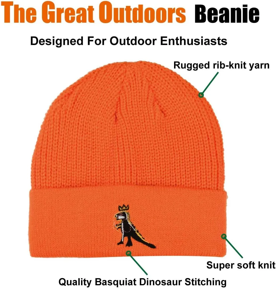 EDTREK Ultra Warm and Soft Beanie - The Great Outdoors - Outstanding Embroidery and Craftsmanship