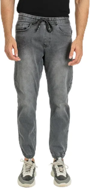 Essentials Men's Casual Slim Fit Denim Jogger Pants Relaxed Fit, Elastic Waist, Adjustable Fabric